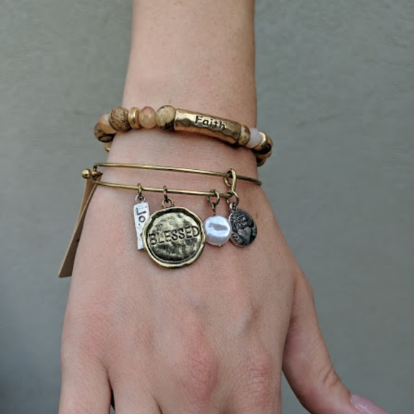 Faith bracelet and a dangle blessed bracelet - Picture 1 of 3